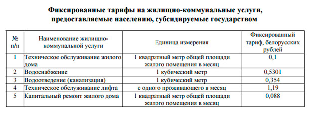 Мингорисполком установил новые тарифы на жилищно-коммунальные услуги